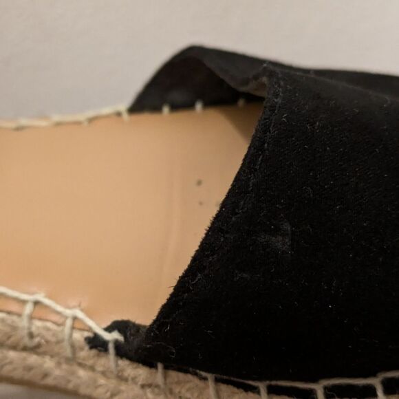 Old Navy Black Faux Leather Jute Buckle Espadrille Women's 8 - Picture 8 of 16